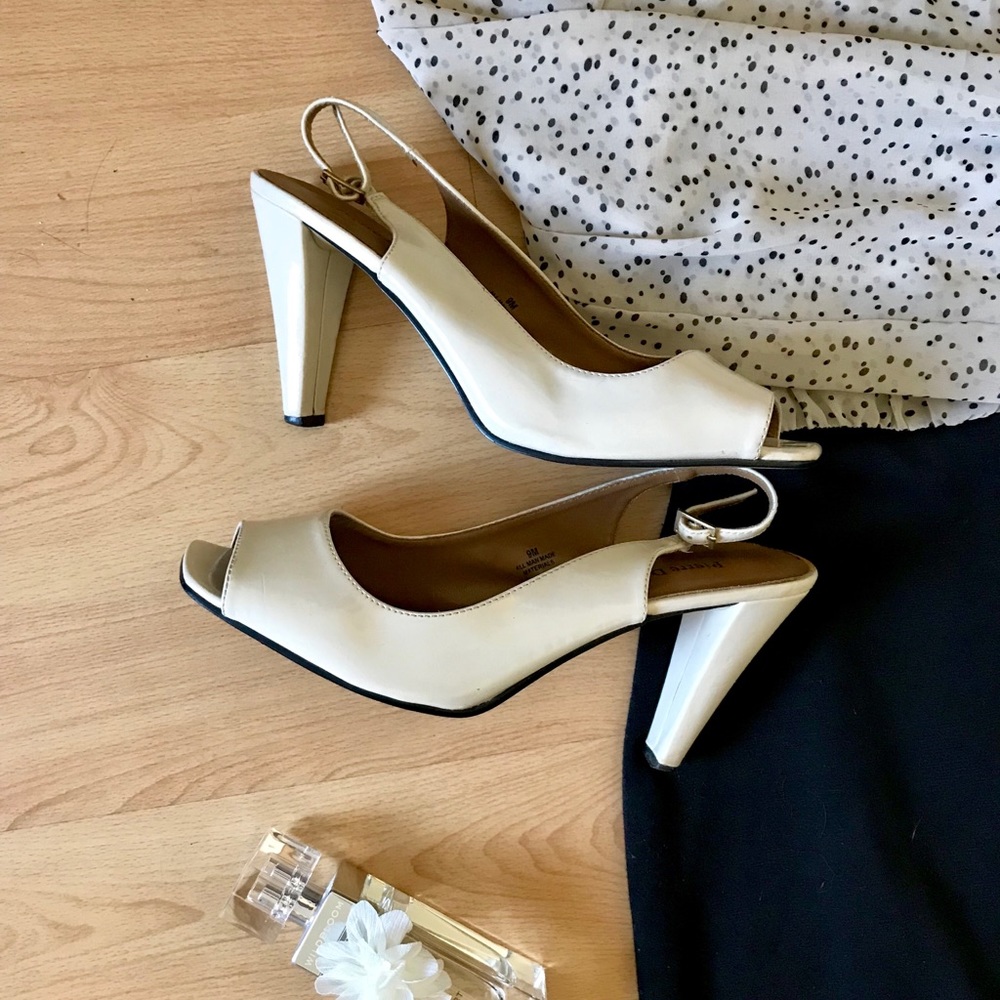Size9 Pierre Dumas Peep-toe Pumps